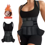 Fashionable waist trainer vest corset manufacturer latex corset underbust 9 steel boned corsets